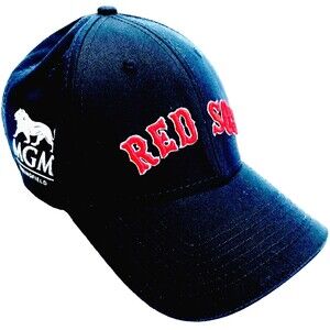 Boston Red Sox MGM Springfield Casino Cap Genuine MLB Baseball Blue Red Strap OS